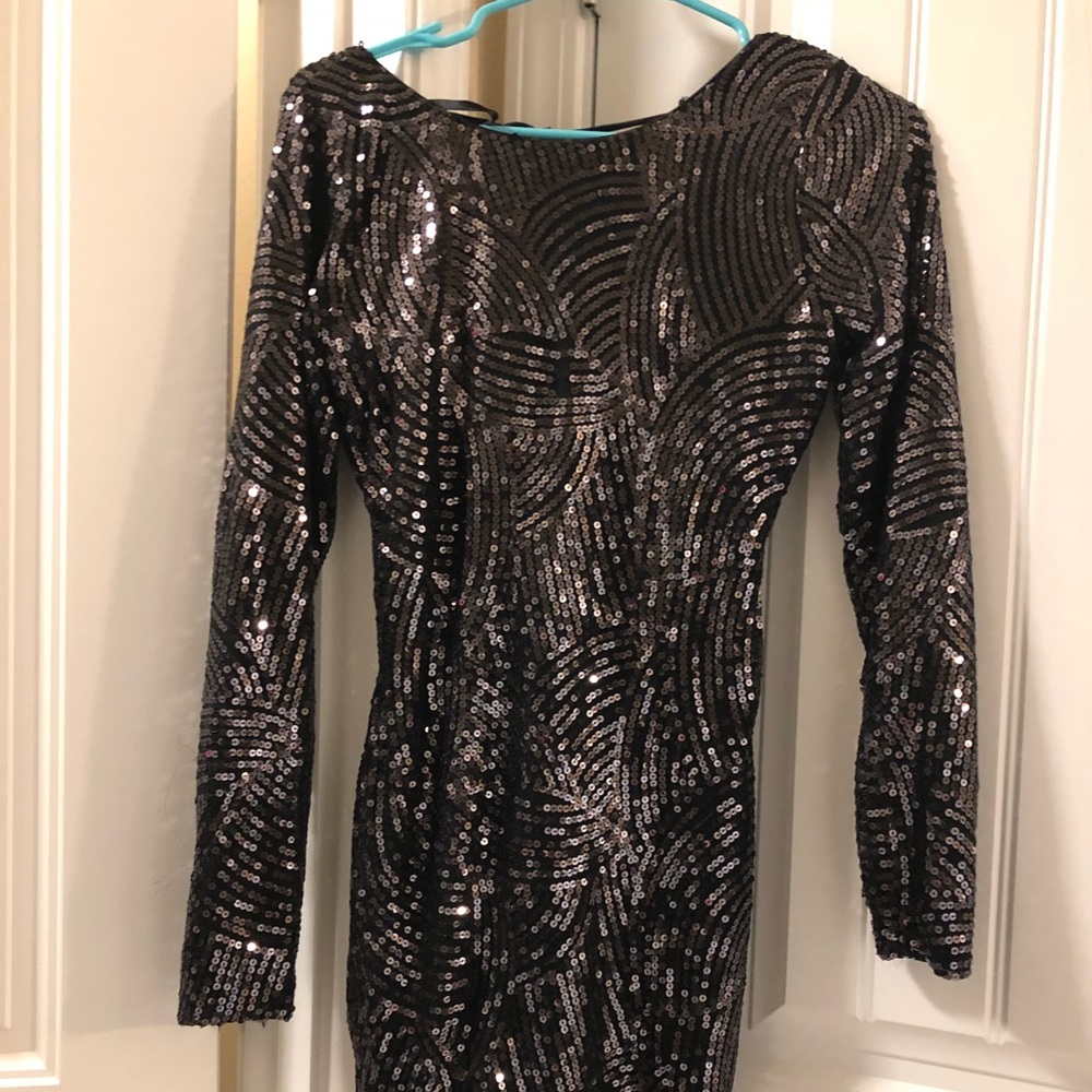 Black sequin dress